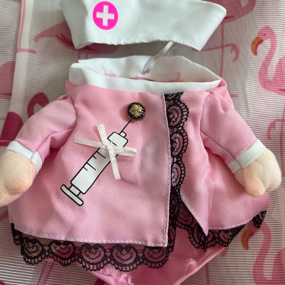 Pink Nurse Pet Costume - Picture 2 of 4